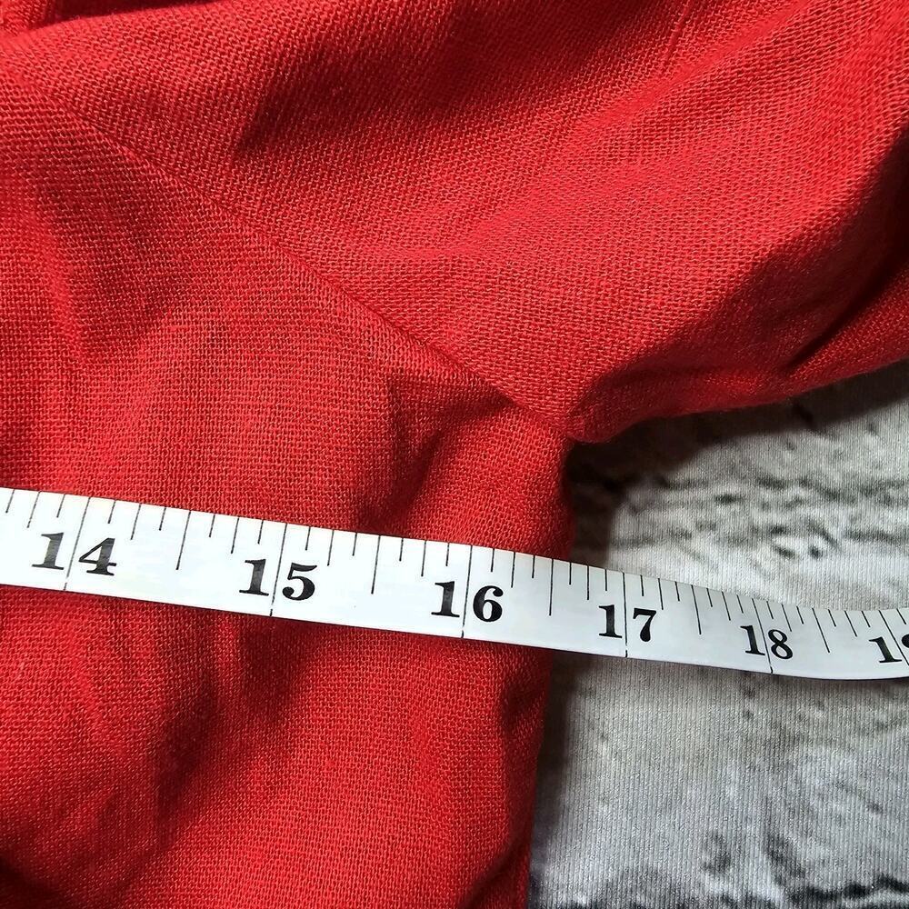 Francescas Mi Ami Grettie Bow Back Mini Dress Red New Size Large Puff Sleeve - Picture 10 of 14